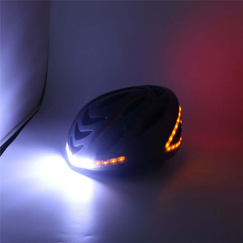 Bicycle helmet with led lights