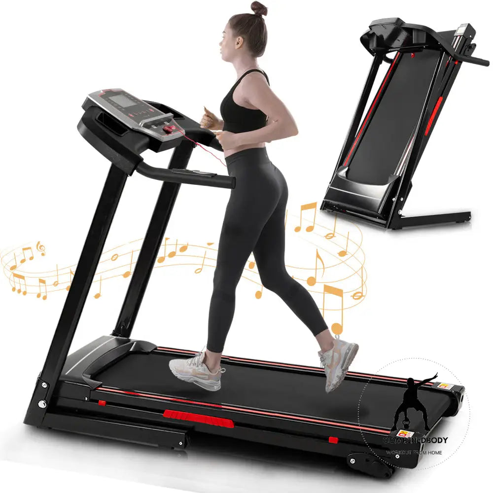 Folding Treadmills For Home - 3.5Hp Portable Foldable With Incline Electric Treadmill Running