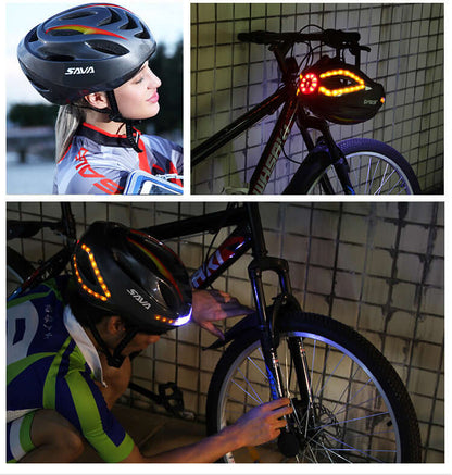 Bicycle helmet with led lights